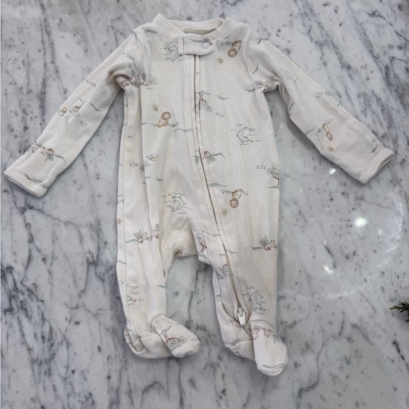 Carter's Other - NEW Carter's Cream Baby Footie with Animal Print Newborn